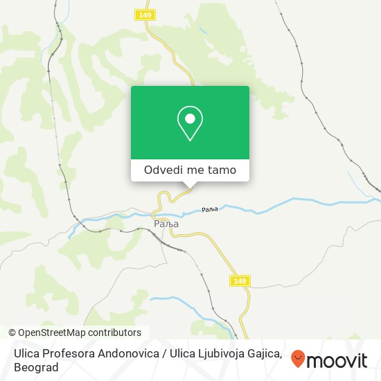 Ulica Profesora Andonovica / Ulica Ljubivoja Gajica mapa