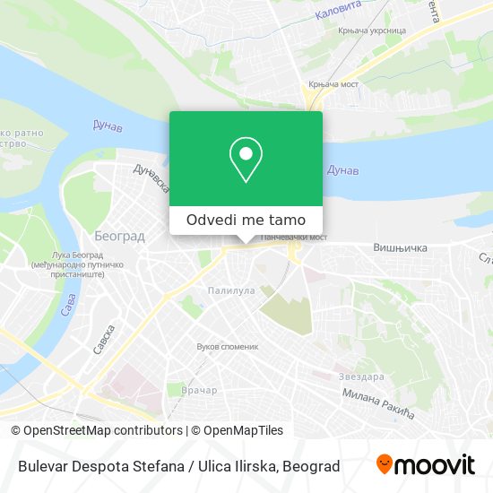 Bulevar Despota Stefana / Ulica Ilirska mapa