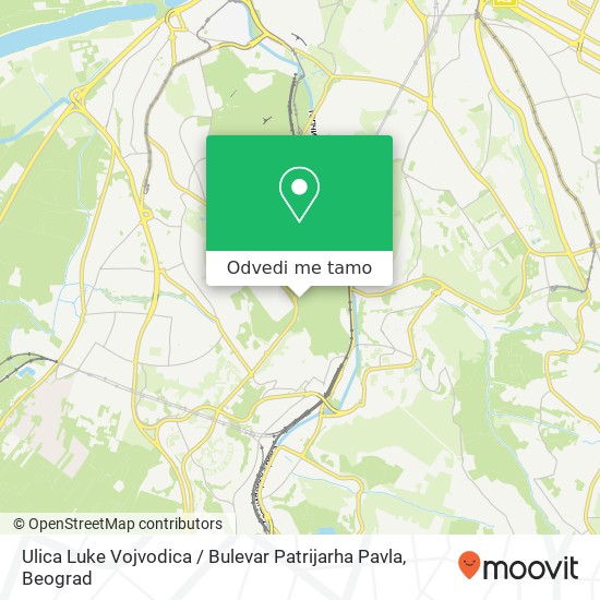 Ulica Luke Vojvodica / Bulevar Patrijarha Pavla mapa