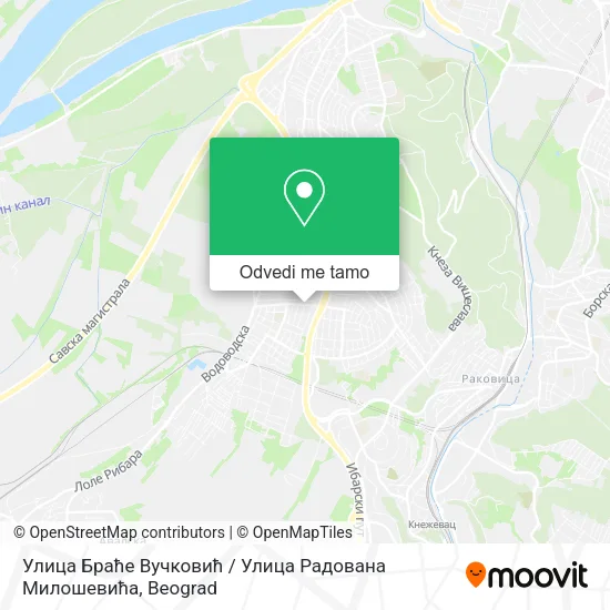 Улица Браће Вучковић / Улица Радована Милошевића mapa