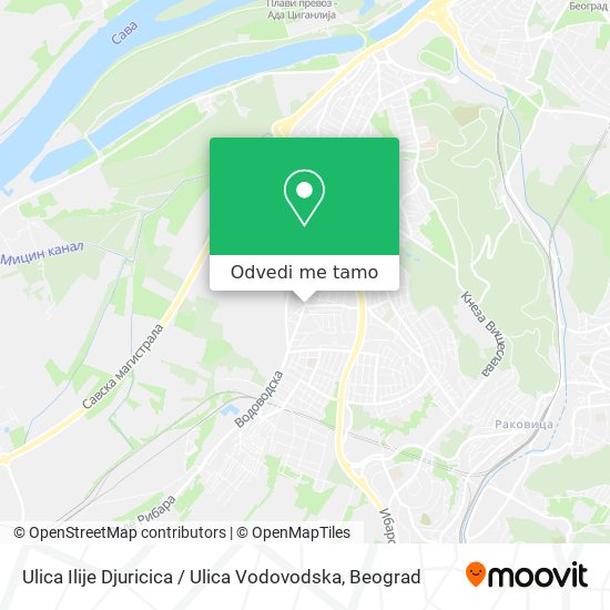 Ulica Ilije Djuricica / Ulica Vodovodska mapa