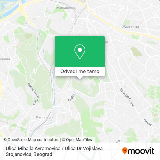 Ulica Mihaila Avramovica / Ulica Dr Vojislava Stojanovica mapa