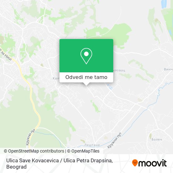 Ulica Save Kovacevica / Ulica Petra Drapsina mapa