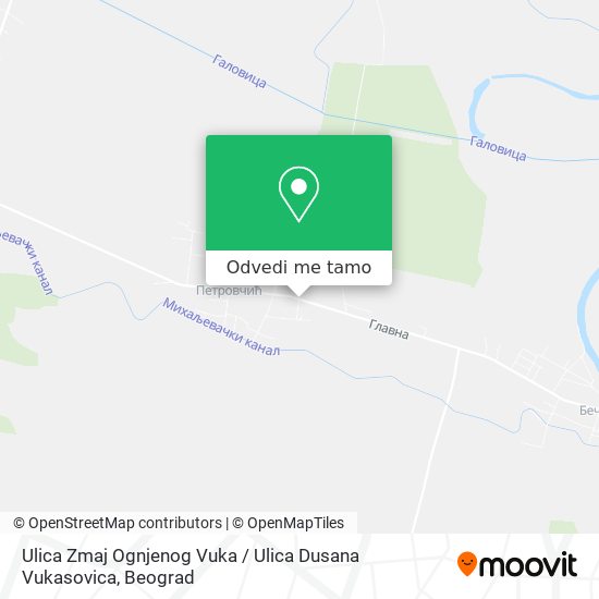 Ulica Zmaj Ognjenog Vuka / Ulica Dusana Vukasovica mapa