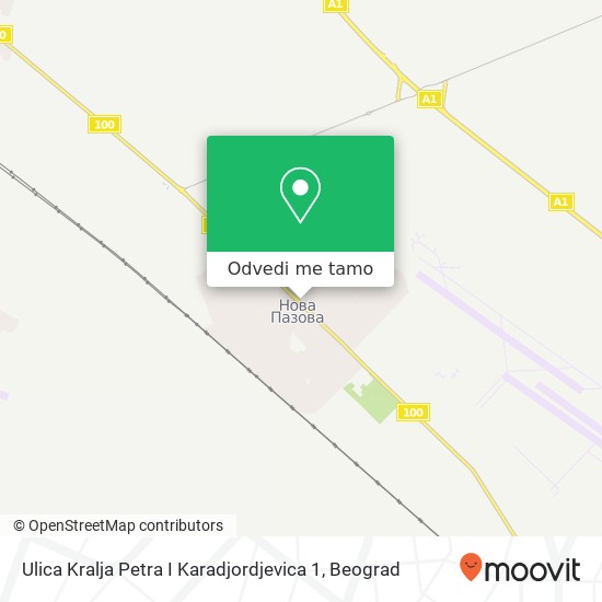 Ulica Kralja Petra I Karadjordjevica 1 mapa