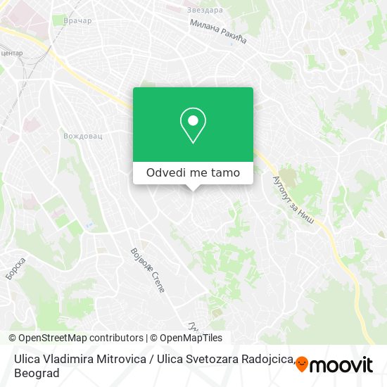 Ulica Vladimira Mitrovica / Ulica Svetozara Radojcica mapa