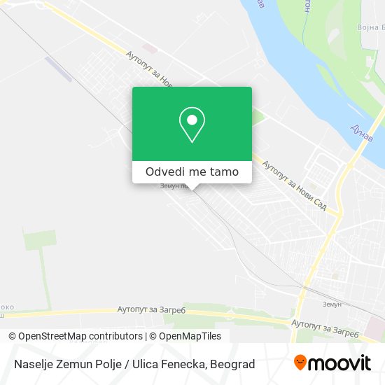 Naselje Zemun Polje / Ulica Fenecka mapa