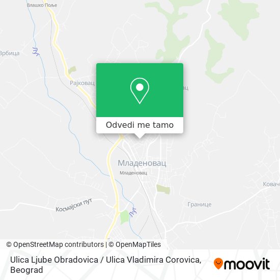 Ulica Ljube Obradovica / Ulica Vladimira Corovica mapa