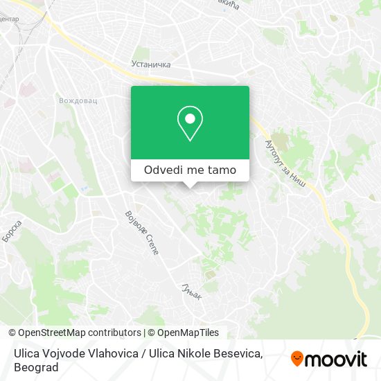 Ulica Vojvode Vlahovica / Ulica Nikole Besevica mapa