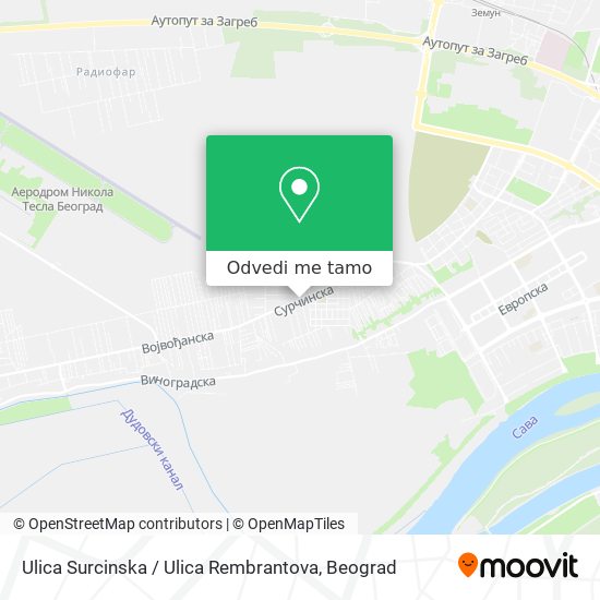 Ulica Surcinska / Ulica Rembrantova mapa