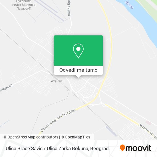 Ulica Brace Savic / Ulica Zarka Bokuna mapa