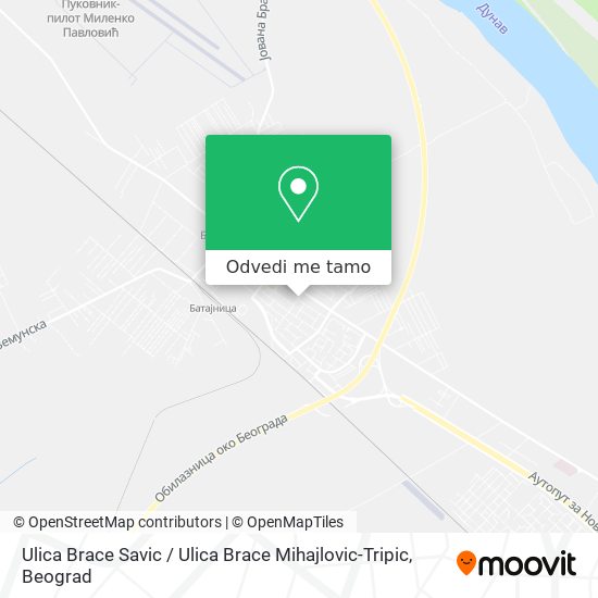 Ulica Brace Savic / Ulica Brace Mihajlovic-Tripic mapa