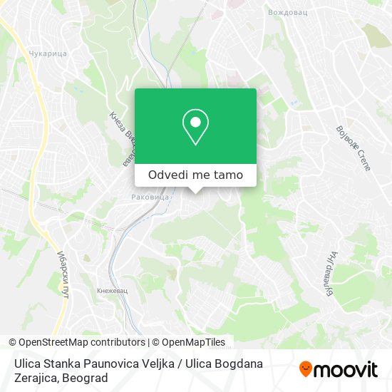 Ulica Stanka Paunovica Veljka / Ulica Bogdana Zerajica mapa