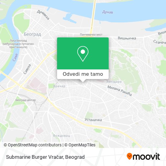 Submarine Burger Vračar mapa