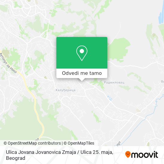 Ulica Jovana Jovanovica Zmaja / Ulica 25. maja mapa