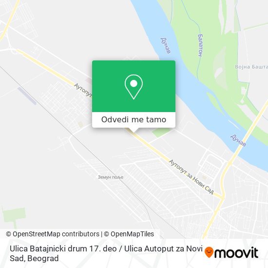 Ulica Batajnicki drum 17. deo / Ulica Autoput za Novi Sad mapa