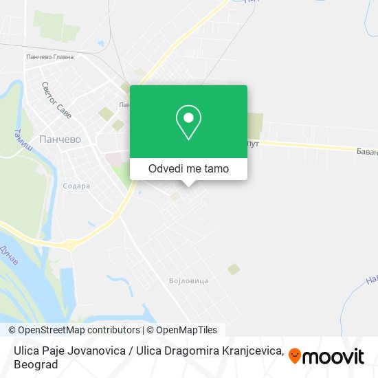 Ulica Paje Jovanovica / Ulica Dragomira Kranjcevica mapa