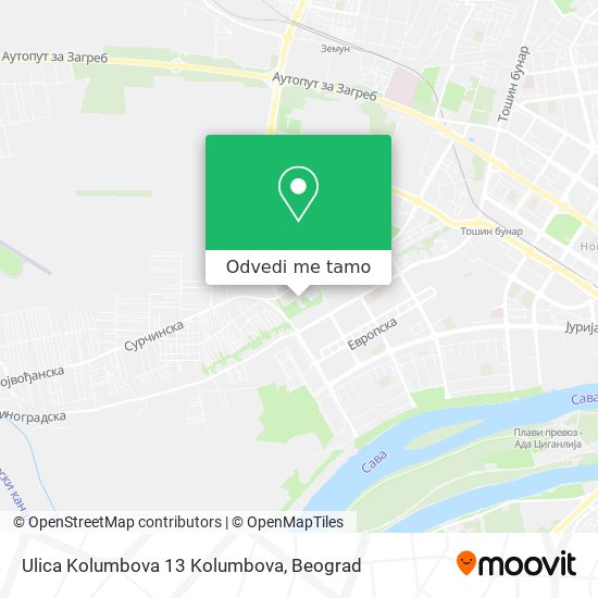 Ulica Kolumbova 13 Kolumbova mapa