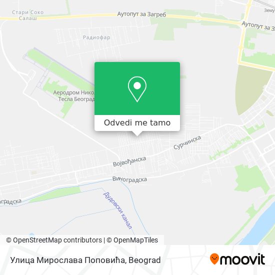 Улица Мирослава Поповића mapa