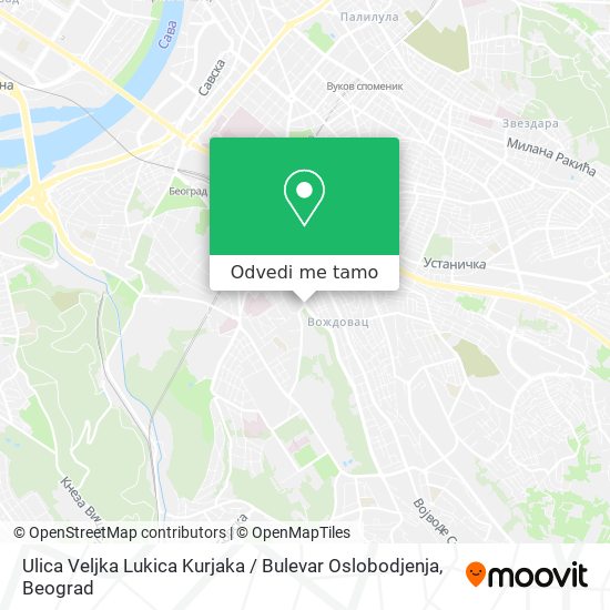 Ulica Veljka Lukica Kurjaka / Bulevar Oslobodjenja mapa