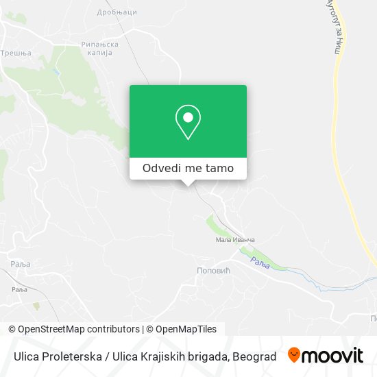 Ulica Proleterska / Ulica Krajiskih brigada mapa