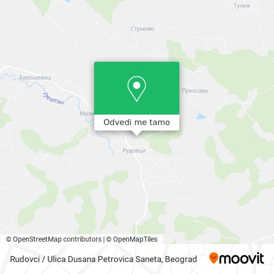 Rudovci / Ulica Dusana Petrovica Saneta mapa