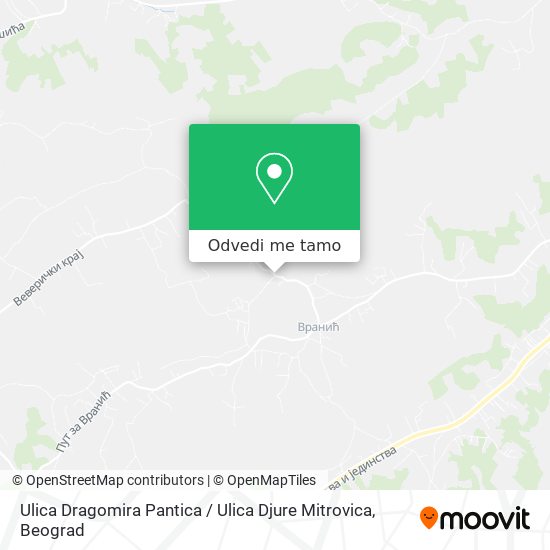 Ulica Dragomira Pantica / Ulica Djure Mitrovica mapa