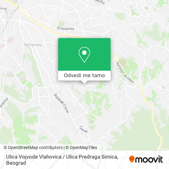 Ulica Vojvode Vlahovica / Ulica Predraga Simica mapa