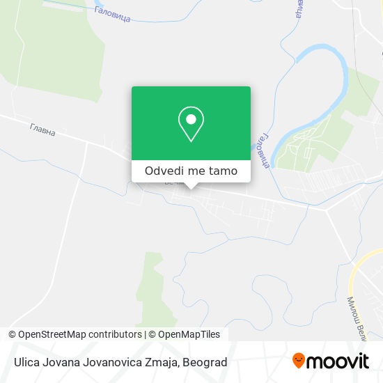 Ulica Jovana Jovanovica Zmaja mapa