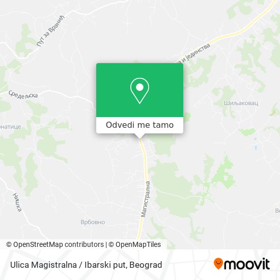 Ulica Magistralna / Ibarski put mapa