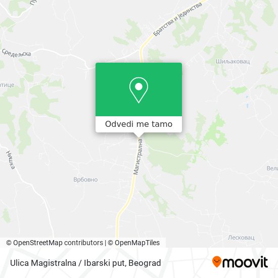 Ulica Magistralna / Ibarski put mapa