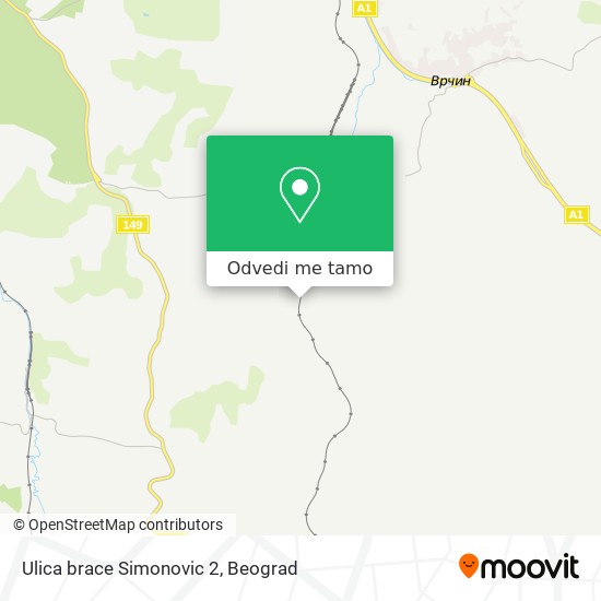 Ulica brace Simonovic 2 mapa