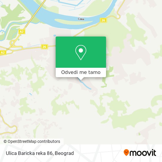 Ulica Baricka reka 86 mapa