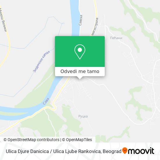 Ulica Djure Danicica / Ulica Ljube Rankovica mapa