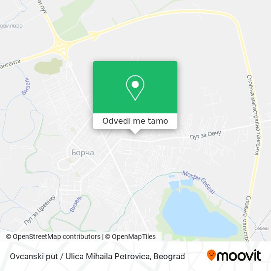 Ovcanski put / Ulica Mihaila Petrovica mapa