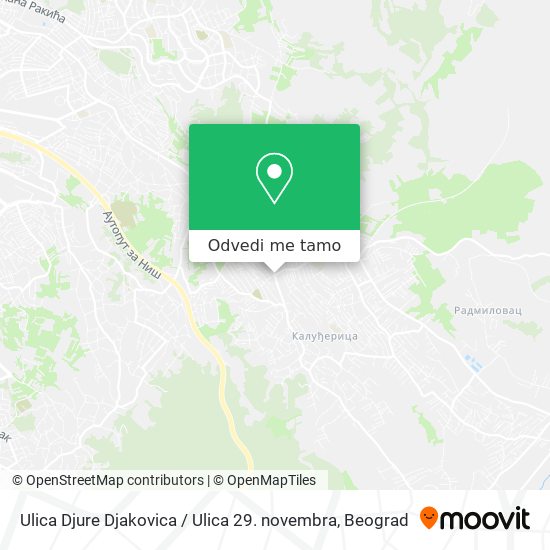 Ulica Djure Djakovica / Ulica 29. novembra mapa