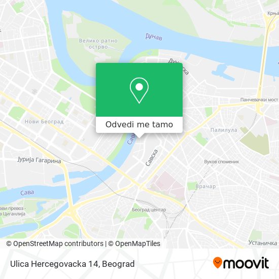 Ulica Hercegovacka 14 mapa