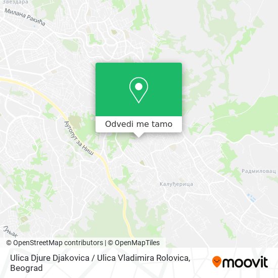 Ulica Djure Djakovica / Ulica Vladimira Rolovica mapa