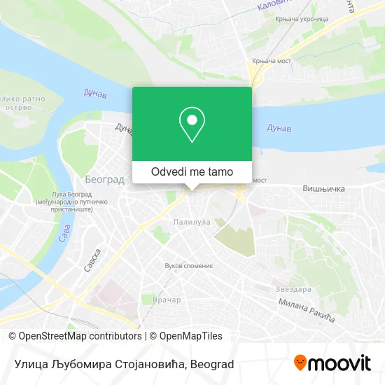Улица Љубомира Стојановића mapa