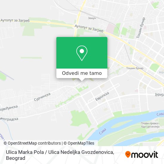 Ulica Marka Pola / Ulica Nedeljka Gvozdenovica mapa