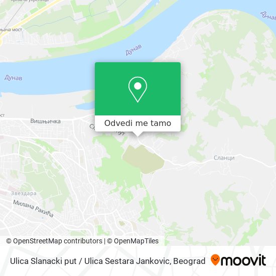 Ulica Slanacki put / Ulica Sestara Jankovic mapa