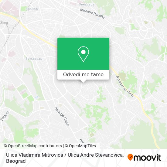 Ulica Vladimira Mitrovica / Ulica Andre Stevanovica mapa