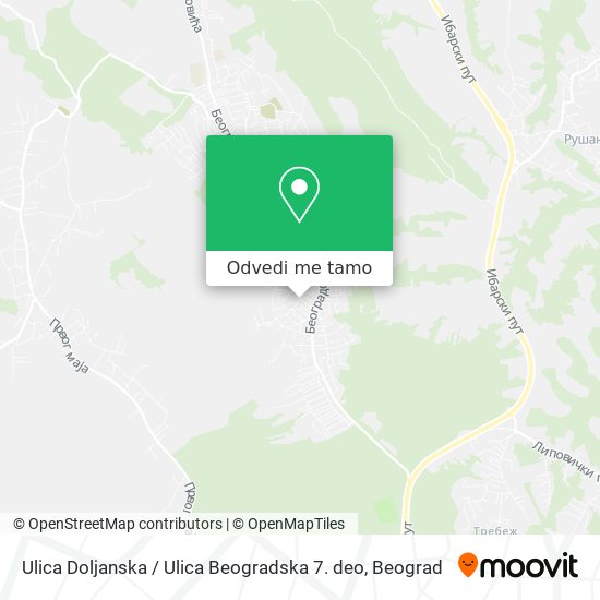 Ulica Doljanska / Ulica Beogradska 7. deo mapa