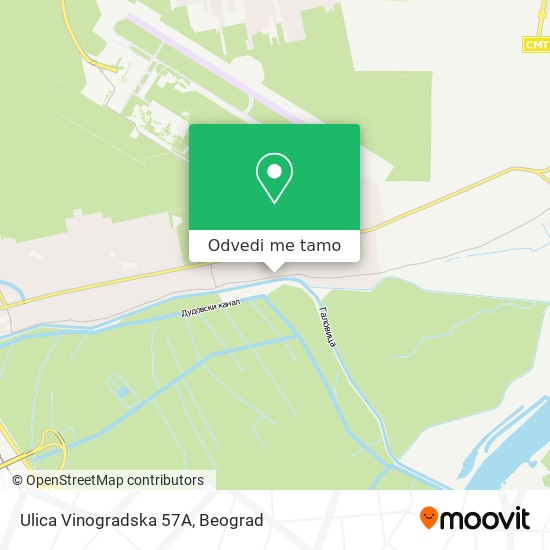 Ulica Vinogradska 57А mapa