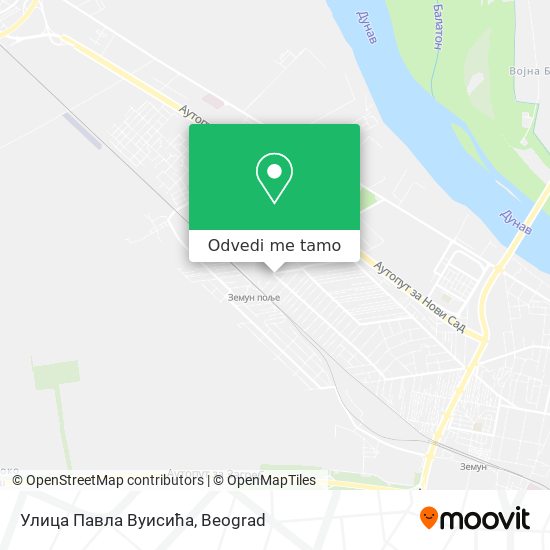 Улица Павла Вуисића mapa