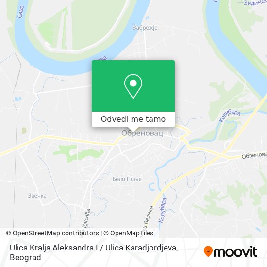 Ulica Kralja Aleksandra I / Ulica Karadjordjeva mapa