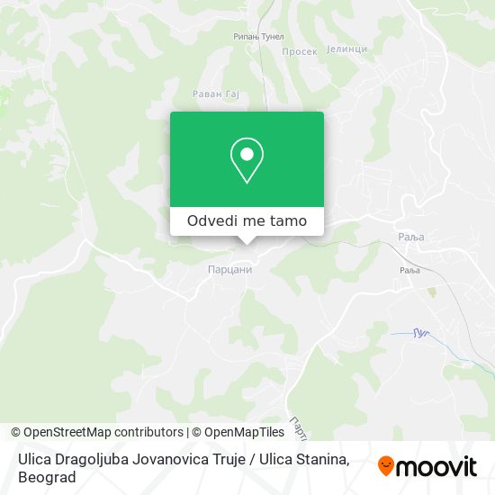 Ulica Dragoljuba Jovanovica Truje / Ulica Stanina mapa