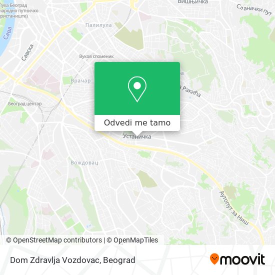 Dom Zdravlja Vozdovac mapa