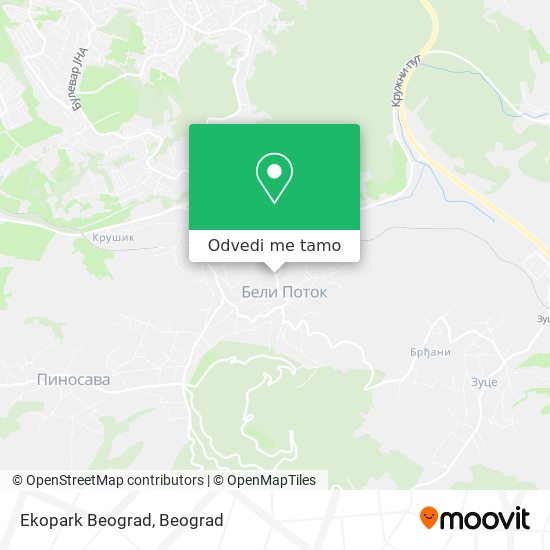 Ekopark Beograd mapa