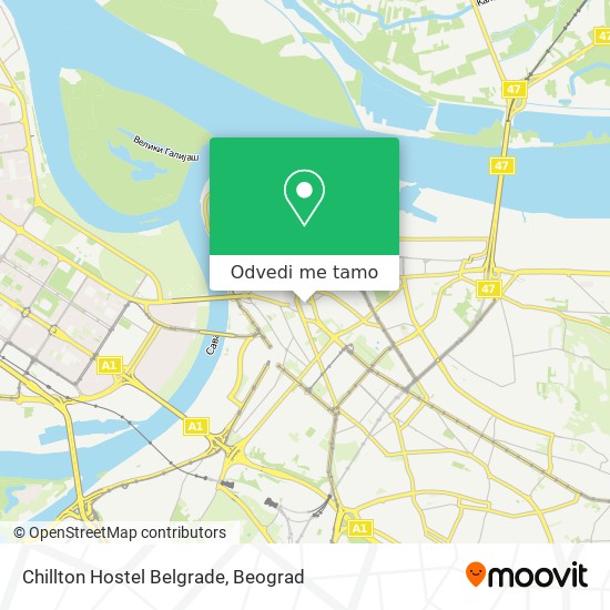 Chillton Hostel Belgrade mapa